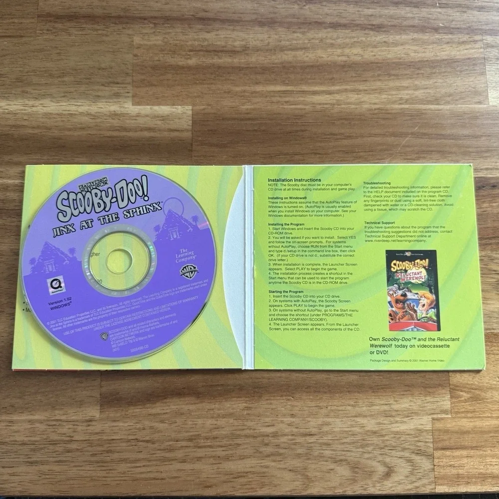 Scooby-Doo! Jinx at the Sphinx PC CD-ROM Video Game Mystery Adventure